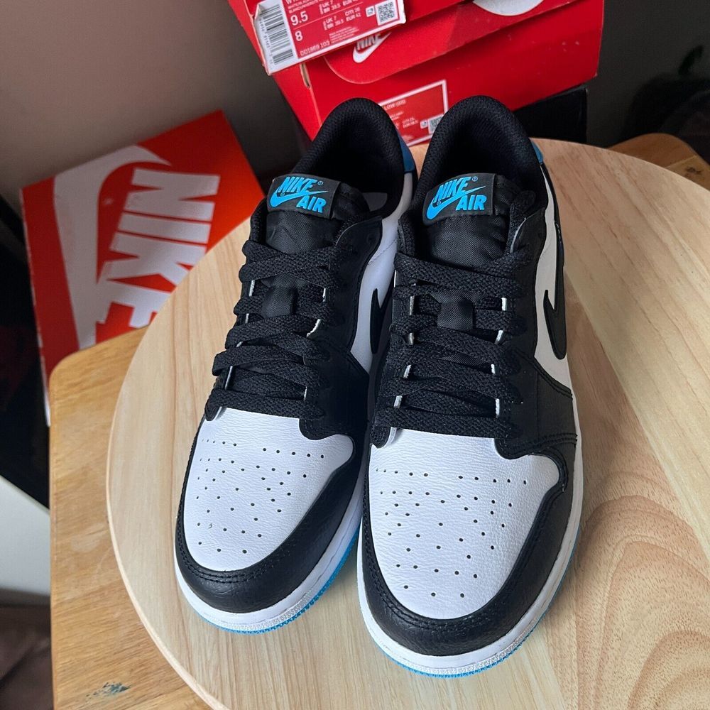 Jordan 1 Retro Low OG UNC Dark Powder Blue Men's Size‎ 6.5Y Brand New DS - Picture 3 of 10